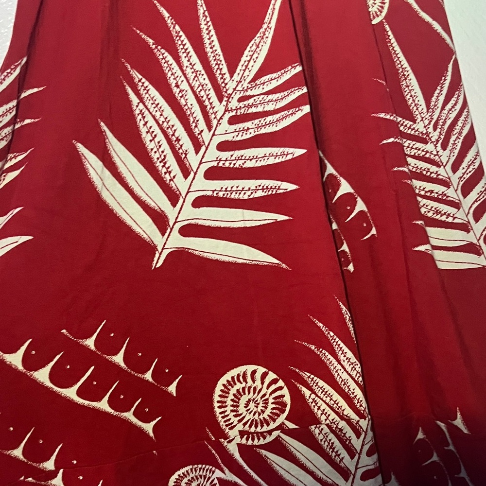 Elegant Red Floral Women's Dress - Picture 4 of 6